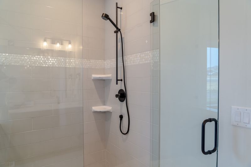 Contemporary Shower with Glass Doors